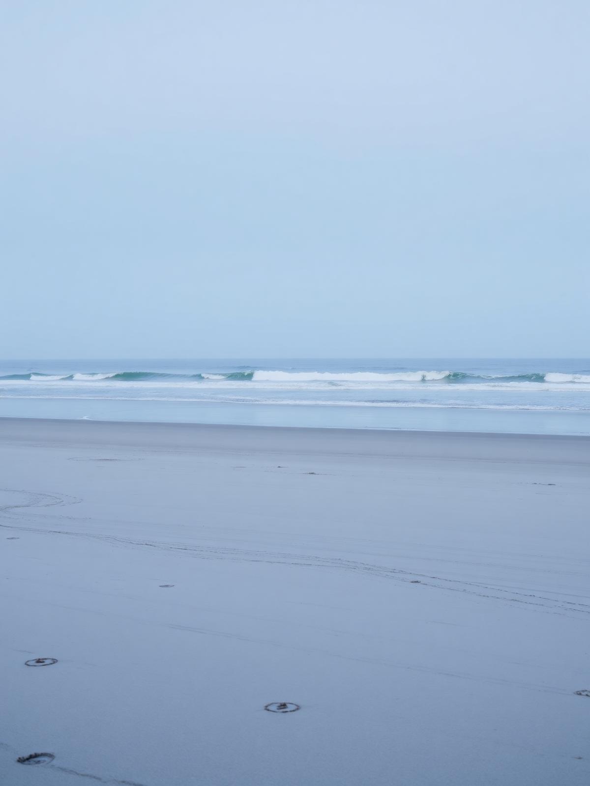 Leerer Strand am Abend